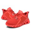 Men Women Spring Summer Autumn Winter Safety Shoe Work Light Weight Steel Toe Mesh Breathable Flying Weave Anti-piercing Protect - Red - 41