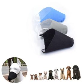 Pet Dog Adjustable Mask Non-woven Breathable Bite Mesh Mouth Mouth Beauty Anti-Stop Chewing Pet Accessories - Blue - M 11kg-25kg