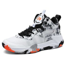 Basketball shoes men's sports shoes high quality sports shoes track and field men and women couple shoes 35-45 yards - white and black - 35