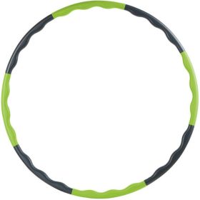 Ergonomic Hula Hoop 8 Section Detachable Design with Wave-Shaped Fitness Exercise Hula Hoop - green/black