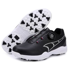 New Waterproof Golf Shoes Men Luxury Golf Sneakers for Men Light Weight Golfers Footwears Anti Slip Walking Sneakers Male - Hei - 43