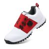 New Waterproof Golf Shoes Luxury Golf Sneakers Outdoor Comfortable Athletic Sneakers Light Weight Walking Shoes for Golfers - White - 40