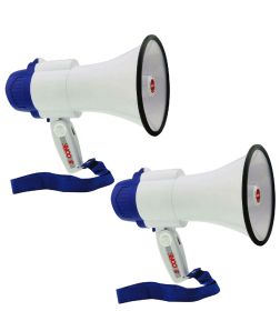 5 Core Megaphone Bullhorn Cheer Horn Mic Recording Siren Blow Horn Hand Held Mega Phone Loudhailer 8R - 2Pcs 8R