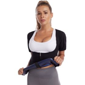 Fitness Tummy Slimming Sheath Body Shaper Corset Tops Weight Loss Running Shapewear - Blue - L/XL