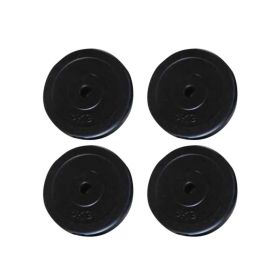 vidaXL Weight Plates 4 pcs 44.1 lbs - Black