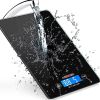 Kitchen Scale Digital Food Scales Bascula Electronic Cooking Scale Weight Touch Screen Glass Top Diet 5kg/11Lbs Accuracy 5 Core K 43 - Black