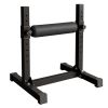 Single Leg Squat Stand; One Leg Squat Roller; Stand-Alone Bulgarian Split Squat Lower Body Specialty Machine - black - steel, foam