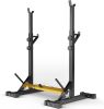 Squatting Frame Adjustable Barbell Frame Weight Lifting Frame For Home Strength Training Black - Yellow - Alloy Steel