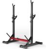 Squatting Frame Adjustable Barbell Frame Weight Lifting Frame For Home Strength Training Black - Red - Alloy Steel