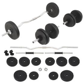 vidaXL Barbell and Dumbbell Set 66.1 lb - 91400