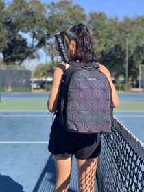 Cool new design light weight NiceAces backpacks for all tennis;  pickleball;  school;  travelling and all activites - Iridescent