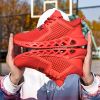 Men Women Spring Summer Autumn Winter Safety Shoe Work Light Weight Steel Toe Mesh Breathable Flying Weave Anti-piercing Protect - Red - 38