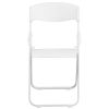 HERCULES Series 500 lb. Capacity Heavy Duty White Plastic Folding Chair with Built-in Ganging Brackets - as Pic