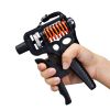 Adjustable Hand Grip Strengthener Trainer R Type Gripper Wrist Training Increase Strength Spring Finger Pinch Carpal Expander - Black with opp