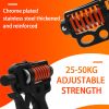 Adjustable Hand Grip Strengthener Trainer R Type Gripper Wrist Training Increase Strength Spring Finger Pinch Carpal Expander - Black with opp