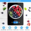 Kitchen Scale Digital Food Scales Bascula Electronic Cooking Scale Weight Touch Screen Glass Top Diet 5kg/11Lbs Accuracy 5 Core K 43 - Black