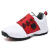 New Waterproof Golf Shoes Luxury Golf Sneakers Outdoor Comfortable Athletic Sneakers Light Weight Walking Shoes for Golfers - White - 40