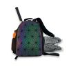 Cool new design light weight NiceAces backpacks for all tennis;  pickleball;  school;  travelling and all activites - Iridescent