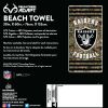 Raiders OFFICIAL NFL Realtree "Stripes" Beach Towel;  30" x 60" - 1NFL/72009/0019/RET