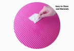 Thick Yoga and Pilates Exercise Mat with Carrying Strap - Pink