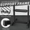 Single Leg Squat Stand; One Leg Squat Roller; Stand-Alone Bulgarian Split Squat Lower Body Specialty Machine - black - steel, foam