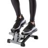 Mini Stepper with Monitor - Low Impact Black and Gray Stepper - Great Design for Working Out at Home - Stepper Machine - black - Metal