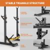 Squatting Frame Adjustable Barbell Frame Weight Lifting Frame For Home Strength Training Black - Yellow - Alloy Steel