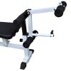 vidaXL Weight Bench with Weight Rack; Barbell and Dumbbell Set 198.4 lb - Black