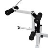 vidaXL Weight Bench with Weight Rack; Barbell and Dumbbell Set 264.6 lb - Black