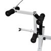 vidaXL Weight Bench with Weight Rack; Barbell and Dumbbell Set 198.4 lb - Black