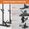 Squatting Frame Adjustable Barbell Frame Weight Lifting Frame For Home Strength Training Black - Black - Alloy Steel