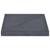 vidaXL Umbrella Weight Plate Black Granite Square 33.1 lb - Black