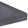 vidaXL Umbrella Weight Plate Black Granite Square 33.1 lb - Black