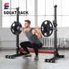 Squatting Frame Adjustable Barbell Frame Weight Lifting Frame For Home Strength Training Black - Red - Alloy Steel