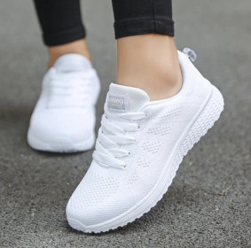 Women Shoes Sports Sneakers (Option: White-39)