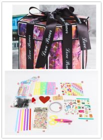 Surprise Explosion Box DIY Handmade Scrapbook Photo Album Gift Box for Valentine Gift (Option: H with tools)