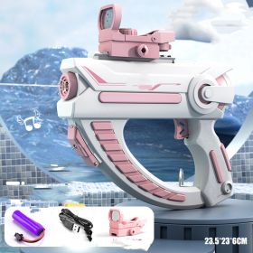 Space Water Gun Electric Automatic Water Absorption Water Fights Toy Outdoor Beach Swimming Pool Bath Toys For Children Kid Gift (Option: A Pink-USB)