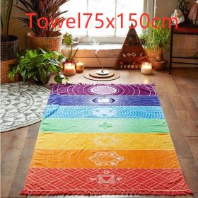 Better Quality Made Of Cotton Mandala Blanket (Option: Towel75x150cm)