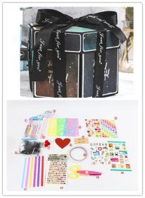 Surprise Explosion Box DIY Handmade Scrapbook Photo Album Gift Box for Valentine Gift (Option: C with tools)