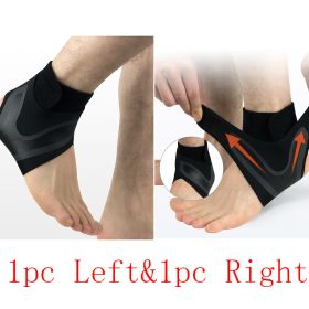 Ankle Support Brace Safety Running Basketball Sports Ankle Sleeves (Option: Black XL-Set-Left Right)