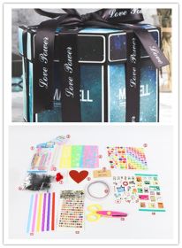 Surprise Explosion Box DIY Handmade Scrapbook Photo Album Gift Box for Valentine Gift (Option: J with tools)