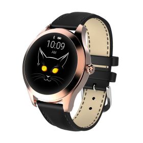 Heart Rate Monitoring Sports Step Smart Bracelet (Option: Black gold-Belt)