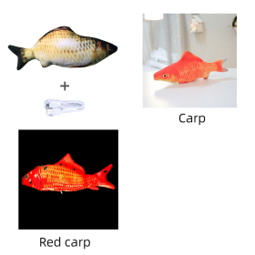 Without Cat Nip Version - Electric Jumping Fish Simulation Electric Fish Toy (Option: Set H)