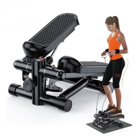 Steppers For Exercise At Home, Space-saving Stair Stepper With Resistance Bands, Mini Stepper For Home And Office Use With 330LBS Loading Capacity (Color: Black)