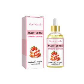 Strawberry Body Oil,120ml All Natural Organic Strawberry Body Essential Oil,Hand Crafted Body Oil For Women (Option: One)