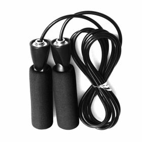 Gym Aerobic Exercise Boxing Skipping Jump Rope Adjustable Bearing Speed Fitness Bearing Jump Rope Tangle-Free Jumping Rope Speed Equipments Skipping A (Color: Black)