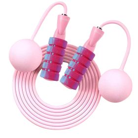 Rope With 2 In 1 Training Adjustable Ropeless Skipping Rope Fitness Weighted, Adjustable Weighted Cordless Jumping Rope For Kids Men Women, Cardio, Cr (Color: Pink)