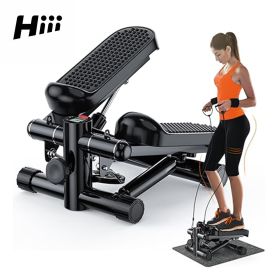 1pc,hiii,Steppers For Exercise At Home,Mini Stair Stepper 330 Lb Capacity,Workout Stepper Machine For Exercise,Mini Stepper With Resistance Bands (Color: Black)