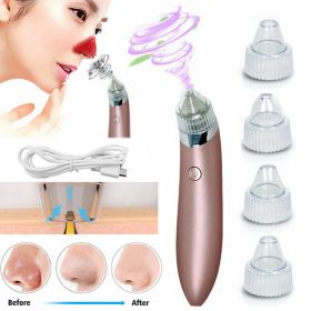 Electric Blackhead Vacuum Pore Cleaner Acne Pimple Remover Strong Suction Tool Electric Blackhead Remover Pore Vacuum Suction Diamond Dermabrasion Fac (Option: As Picture)